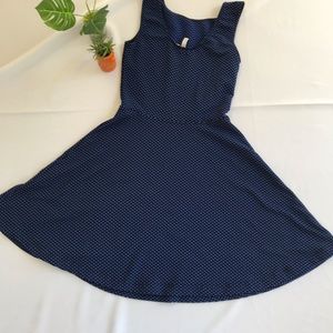 Frenchi flat and flare black and blue dress size S